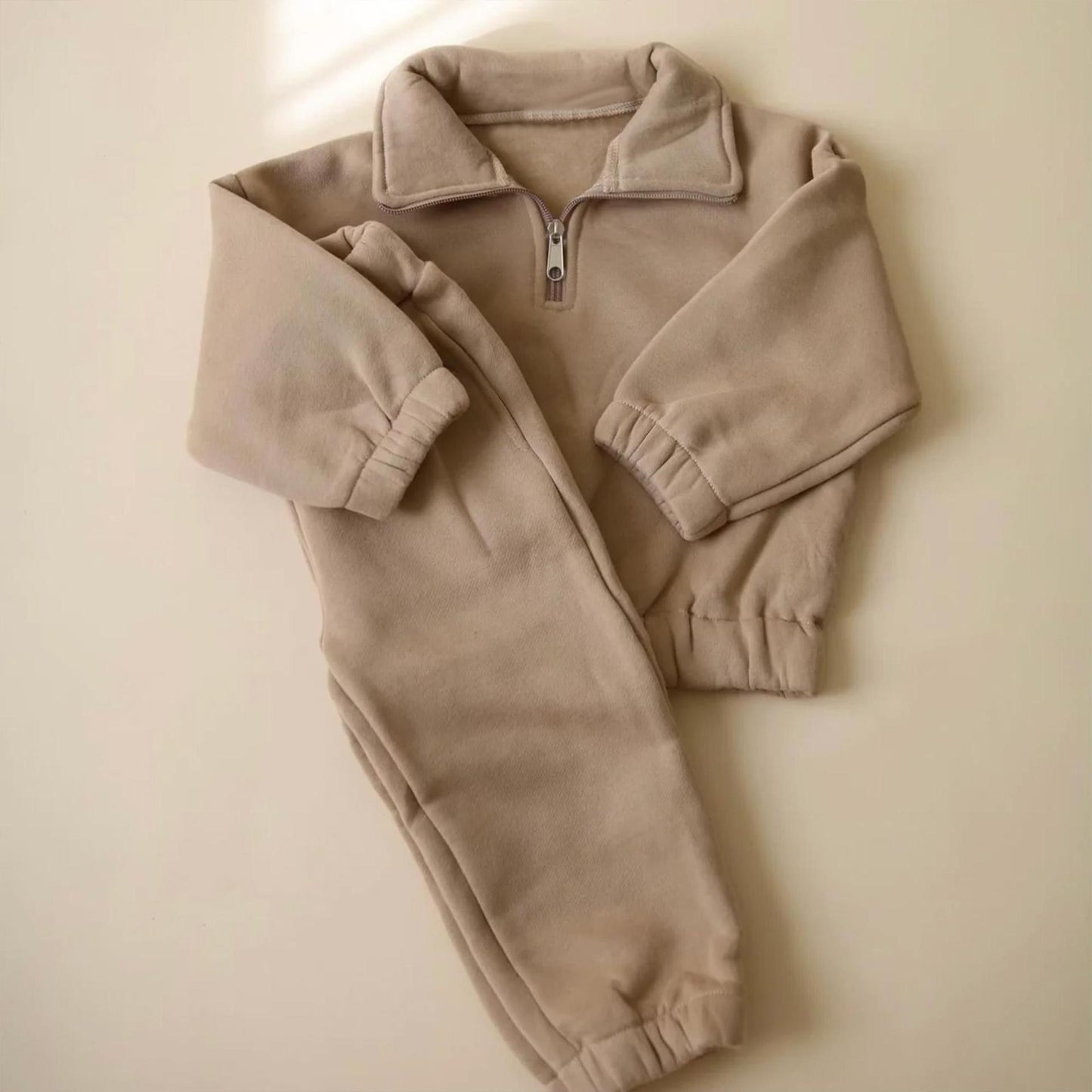 Baby & Kleinkind Zip 2-Teiler Tracksuit aus Baumwolle – bequemer Trainingsanzug Set