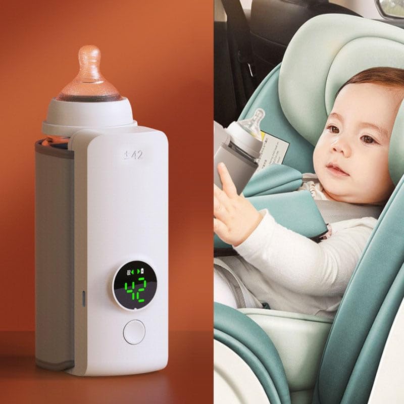 Baby Flaschenwärmer für unterwegs – kabellos & USB mit Temperaturanzeige