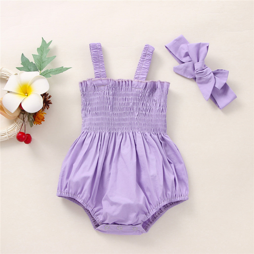 Süßer Baby Kurzarmbody mit Schleife – eleganter Mädchen Strampler