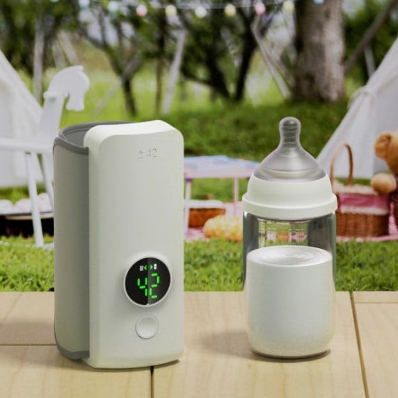 Baby Flaschenwärmer für unterwegs – kabellos & USB mit Temperaturanzeige