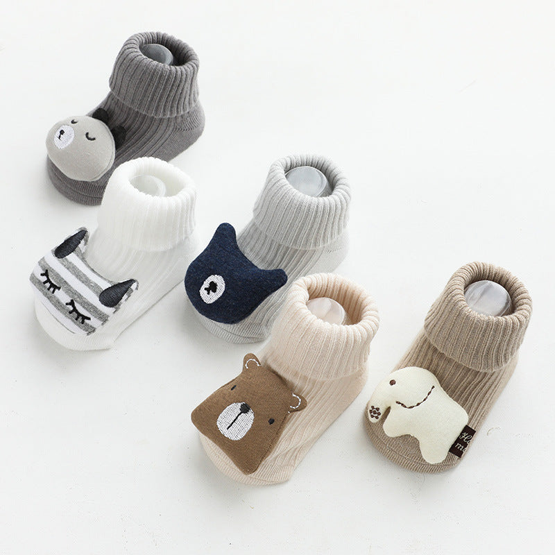 Baby & Kleinkind Anti-Rutsch Socken aus Baumwolle – rutschfeste Krabbelsocken