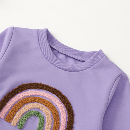 Baby & Kleinkind 2-Teiler Tracksuit „Regenbogen“ aus 100% Baumwolle – süßer Trainingsanzug