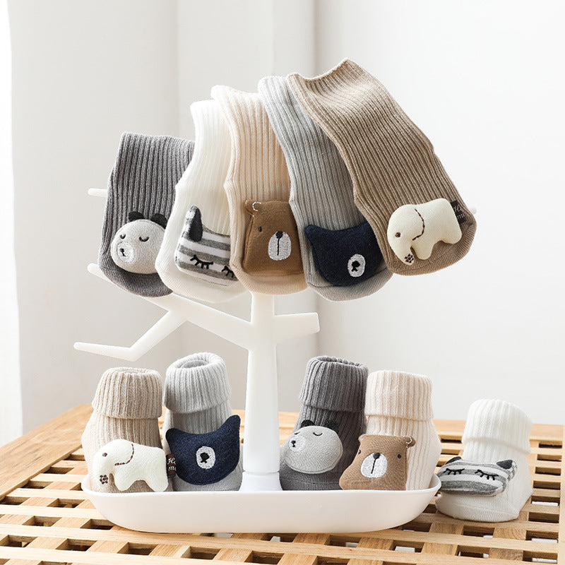 Baby & Kleinkind Anti-Rutsch Socken aus Baumwolle – rutschfeste Krabbelsocken