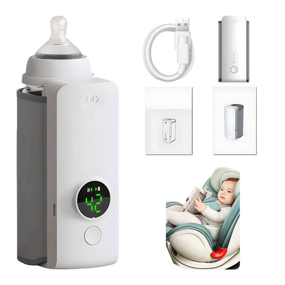 Baby Flaschenwärmer für unterwegs – kabellos & USB mit Temperaturanzeige