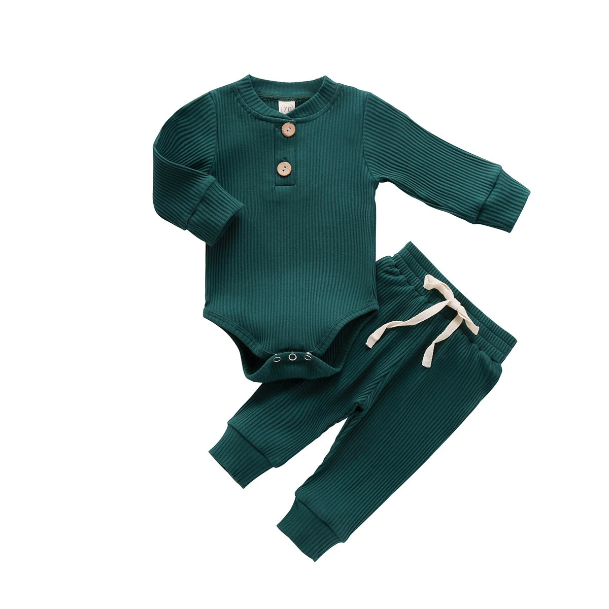 Baby Langarmbody mit Hose 2-teiliges Set aus Baumwolle – bequemer Strampler