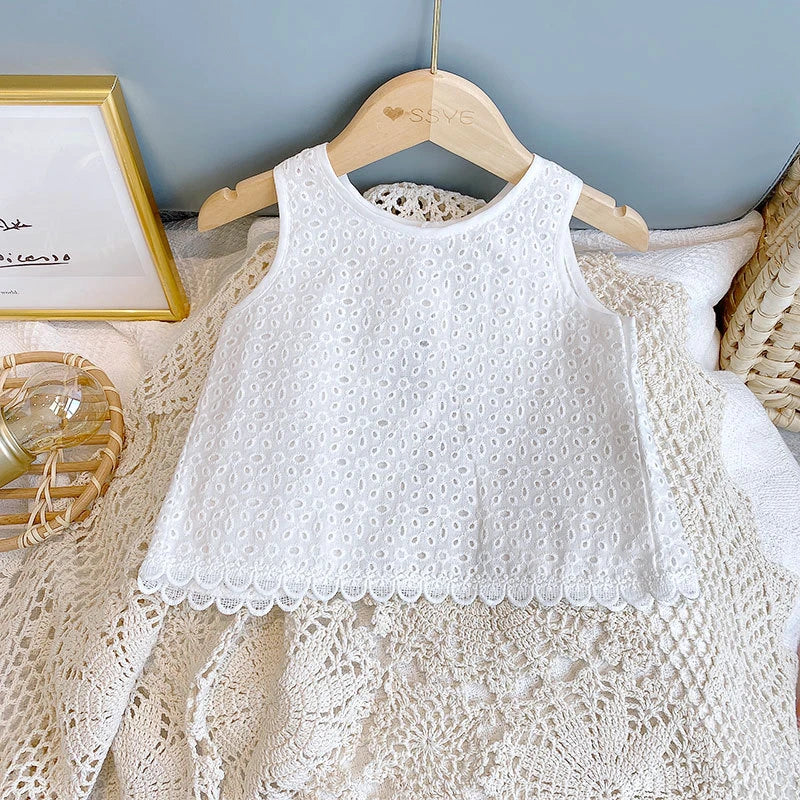 Sommer-Set für Mädchen 1–6 Jahre – Ärmelloses Oberteil & Luftige Shorts aus Baumwolle