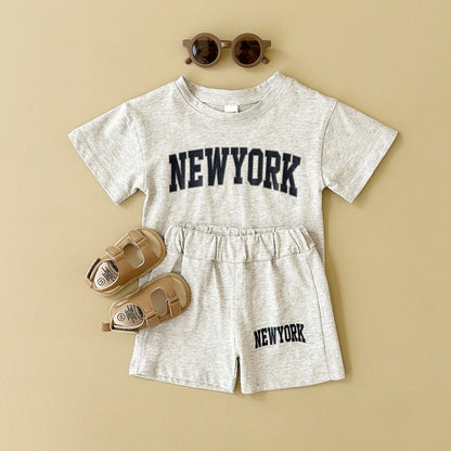 Baby & Kleinkind Sommer 2-Teiler aus Baumwolle – T-Shirt & Shorts Set „NEW YORK“