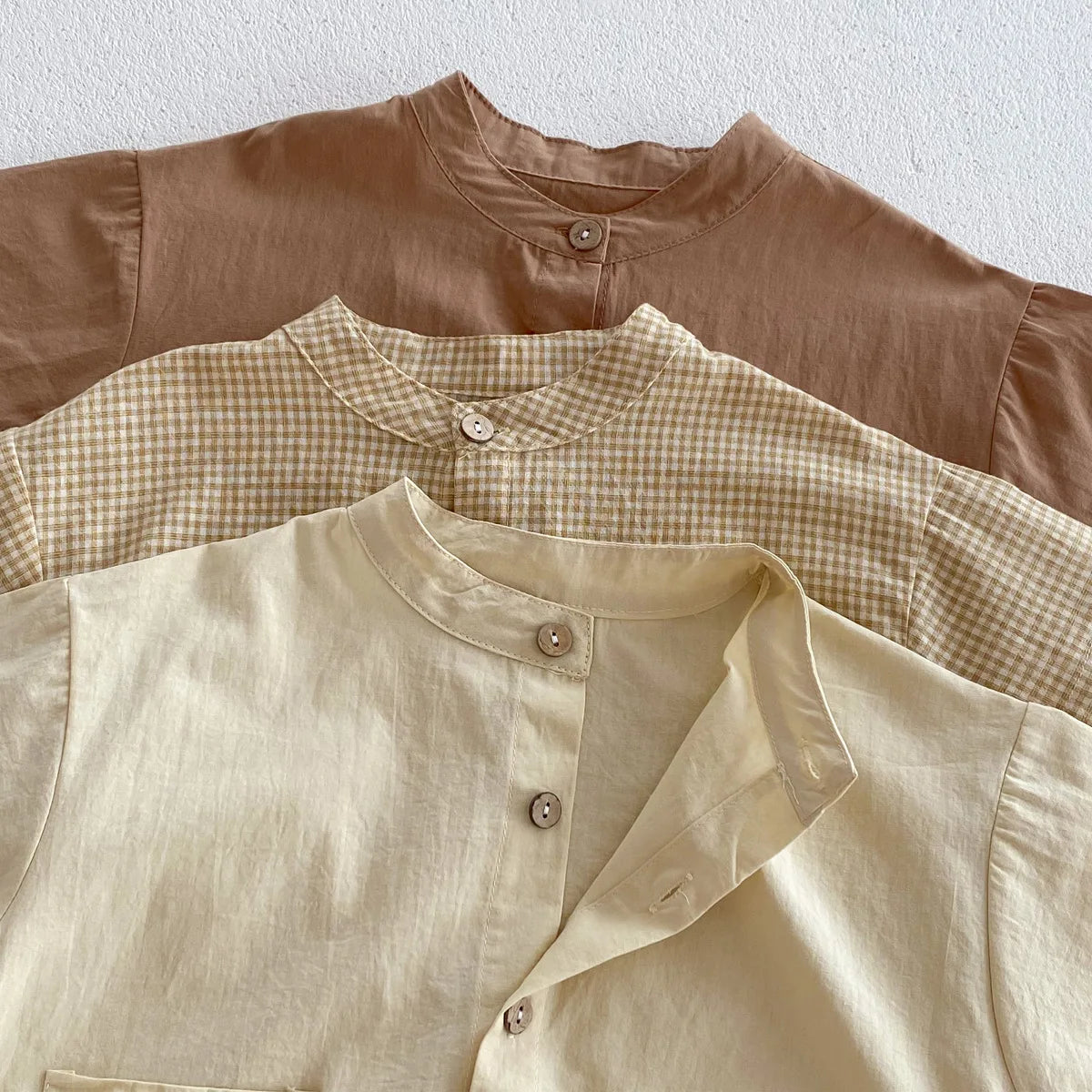 Baby & Kleinkind Casual Sommer 2-Teiler aus Baumwolle – schlichtes Hemd & Shorts Set