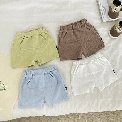 Baby & Kleinkind 2-Teiler Set aus Baumwolle mit T-Shirt, kurzer Hose & süßer Bärenstickerei