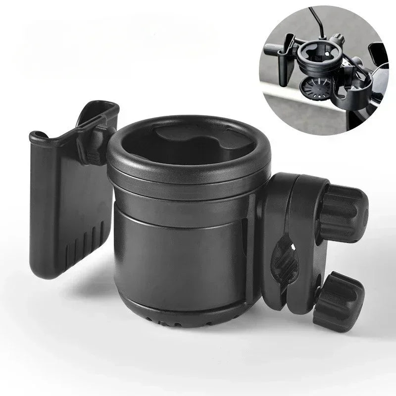 3-in-1 Kinderwagen Getränkehalter mit Handyhalter – Universal Becherhalter & Flaschenhalter
