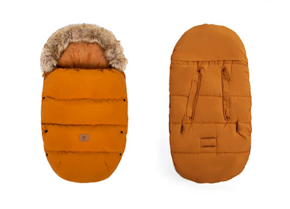 Baby Fußsack für Kinderwagen – warmer wetterfester Winter Fußsack mit Fellkragen (0–24 Monate)