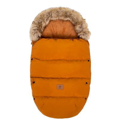 Baby Fußsack für Kinderwagen – warmer wetterfester Winter Fußsack mit Fellkragen (0–24 Monate)