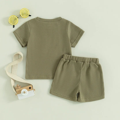 Baby & Kleinkind 2-Teiler „Mama’s Boy“ aus Baumwolle – Sommer Outfit Set