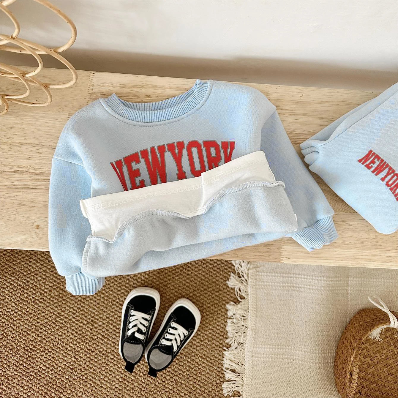 Baby & Kleinkind 2-Teiler Tracksuit „NEW YORK“ – Baumwoll Trainingsanzug Set