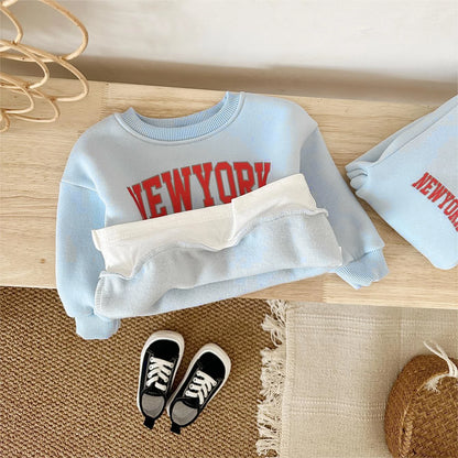 Baby & Kleinkind 2-Teiler Tracksuit „NEW YORK“ – Baumwoll Trainingsanzug Set