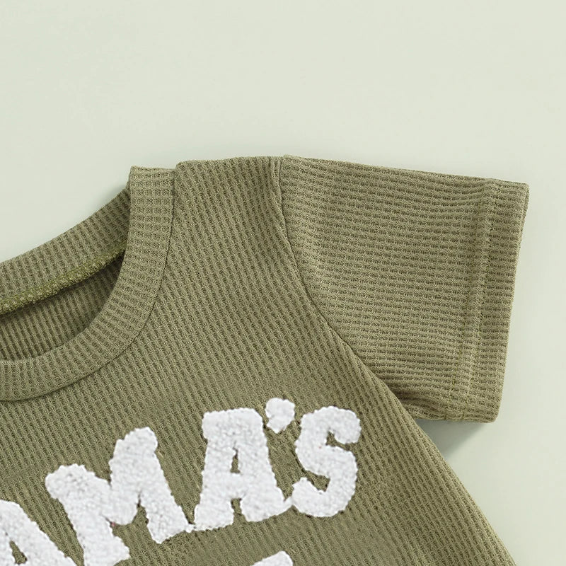 Baby & Kleinkind 2-Teiler „Mama’s Boy“ aus Baumwolle – Sommer Outfit Set