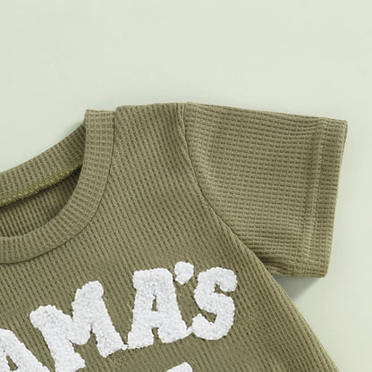 Baby & Kleinkind 2-Teiler „Mama’s Boy“ aus Baumwolle – Sommer Outfit Set