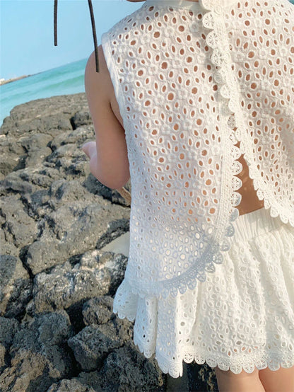 Sommer-Set für Mädchen 1–6 Jahre – Ärmelloses Oberteil & Luftige Shorts aus Baumwolle