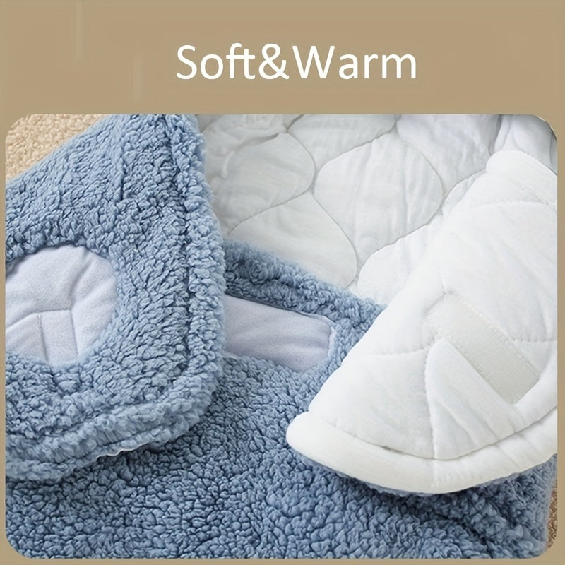 Baby Schlafsack aus Fleece – superweicher Winter Schlafsack mit Kopfstütze & Klettverschluss